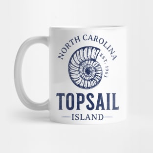 Topsail Island, NC Summertime Vacationing Seashell Mug